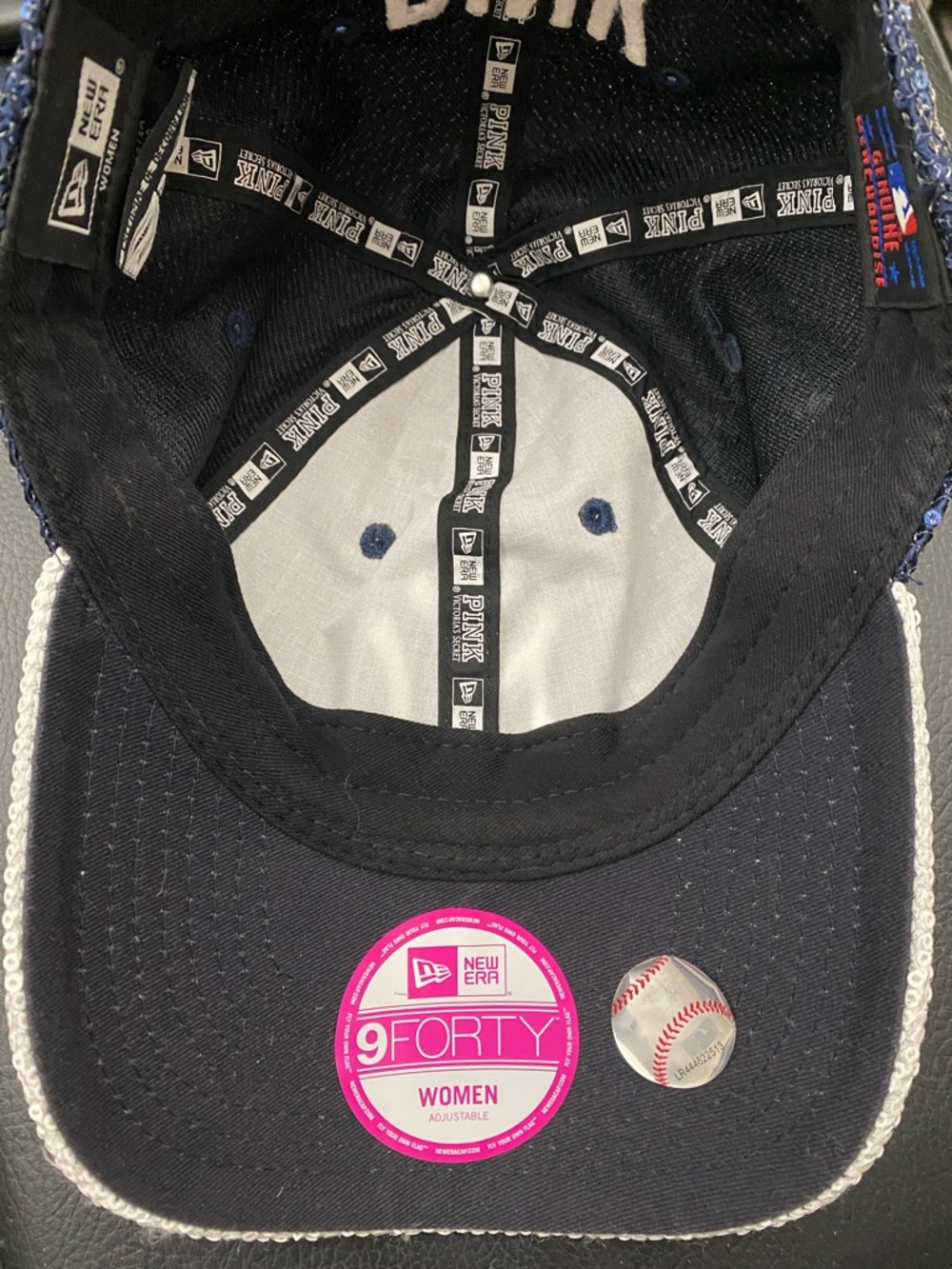 Yankees Victoria’s Secret PINK Sequin Cap Baller Hat 🧢 New York - Picture 11 of 11